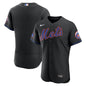 New York Mets Nike White Home Sponsor Patch Authentic Jersey