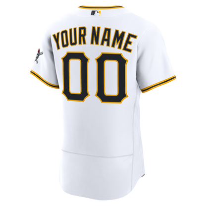 Pittsburgh Pirates Nike White Home Authentic Custom Jersey