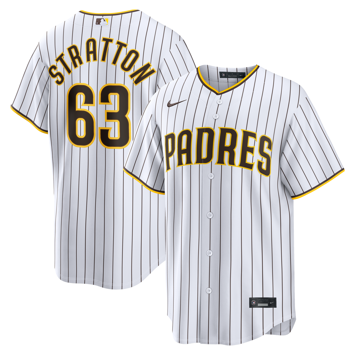 San Diego Padres Hunter Stratton Nike White Home Replica Jersey