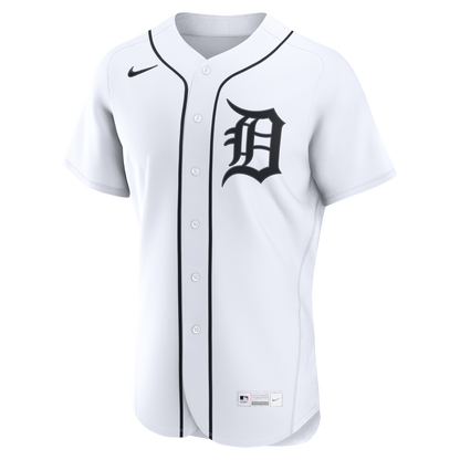 Detroit Tigers Nike White Home Authentic Custom Jersey