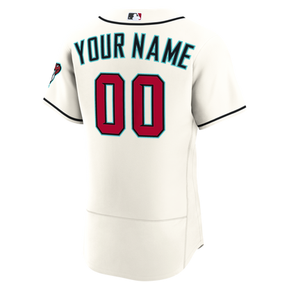 Arizona Diamondbacks Nike Cream Home Authentic Custom Jersey