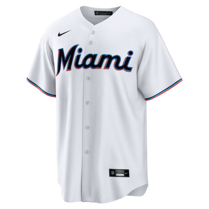 Miami Marlins Nike White Home Blank Replica Jersey