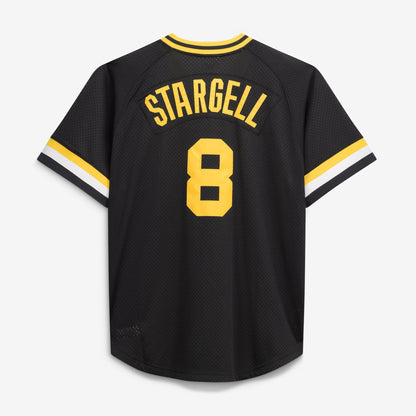 Pittsburgh Pirates Willie Stargell Mitchell & Ness Black Cooperstown Collection Big & Tall Mesh Batting Practice Jersey