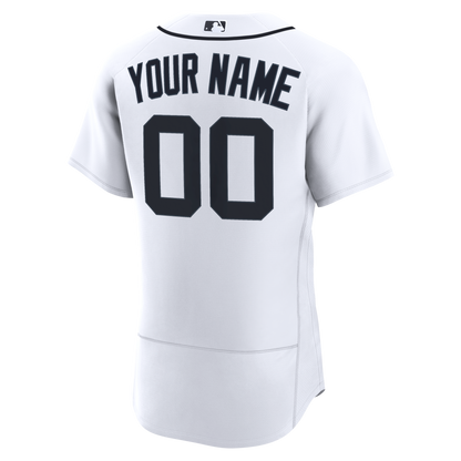 Detroit Tigers Nike White Home Authentic Custom Jersey