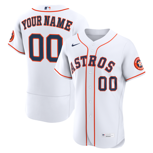 Houston Astros Nike White Home Authentic Custom Jersey