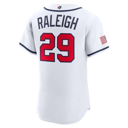 USA Baseball Cal Raleigh Nike White 2026 World Baseball Classic Home Authentic Jersey