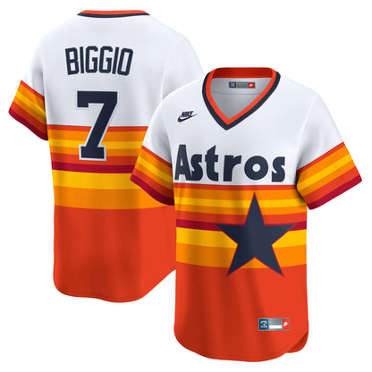 Houston Astros Craig Biggio Nike White Throwback Cooperstown Collection Limited Player Jersey