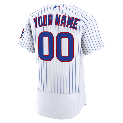 Chicago Cubs Nike White Home Authentic Custom Jersey