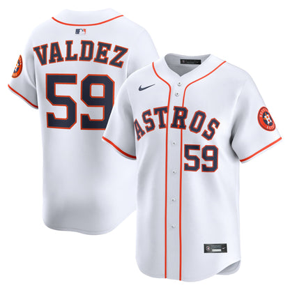 Houston Astros Framber Valdez Nike White Home Limited Player Jersey