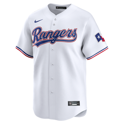 Texas Rangers Jacob deGrom Nike White Home Limited Jersey