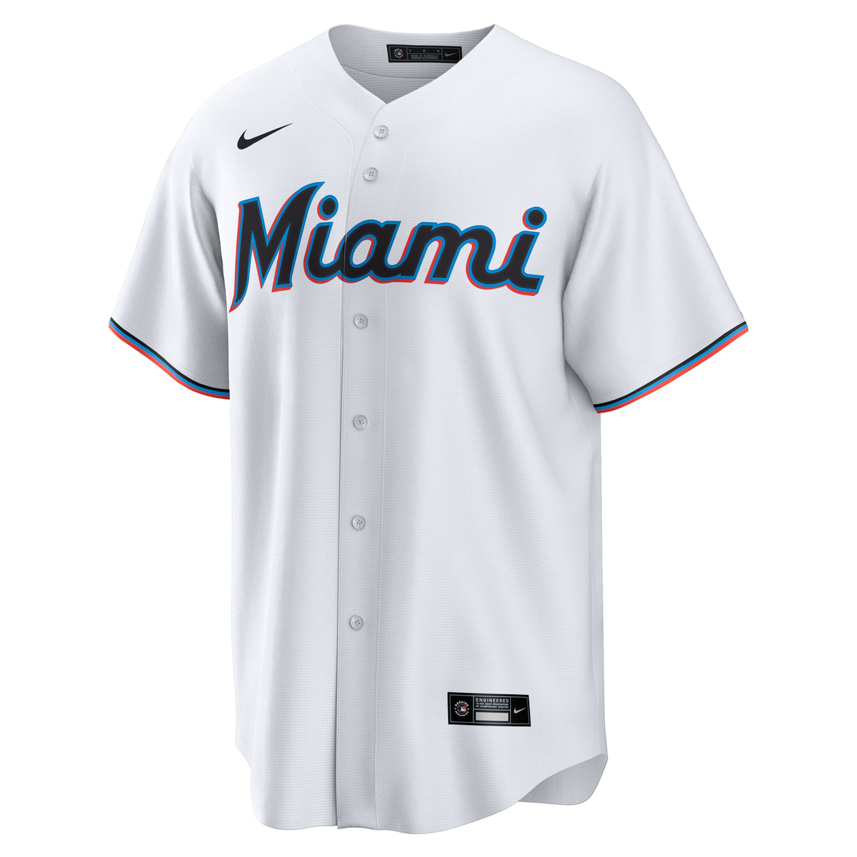 Miami Marlins Connor Norby Nike White Home Replica Jersey