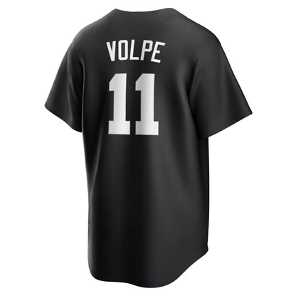 New York Yankees Anthony Volpe Nike Black Fashion Replica Player Jersey
