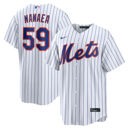 New York Mets Sean Manaea Nike White Home Replica Jersey