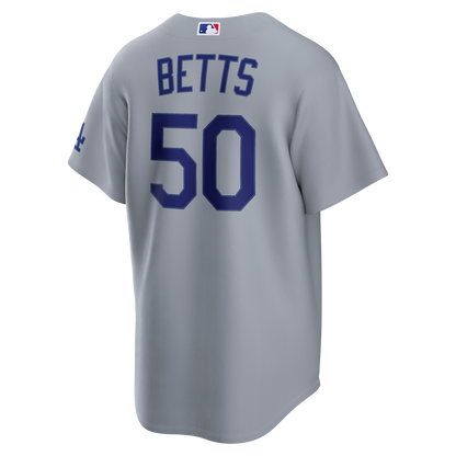 Los Angeles Dodgers Mookie Betts Nike Gray Stadium Jersey
