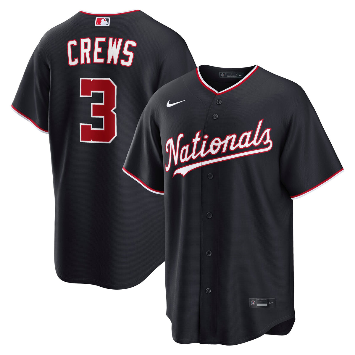 Washington Nationals Dylan Crews Nike Navy Alternate Replica Jersey