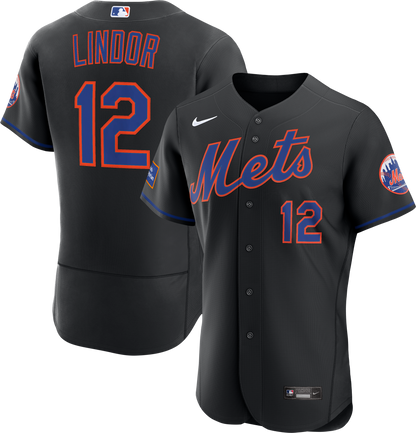 New York Mets Francisco Lindor Nike White Home Authentic Sponsor Patch Jersey