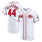 Cincinnati Reds Elly De La Cruz Nike White Home Authentic Sponsor Patch Jersey