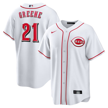 Cincinnati Reds Hunter Greene Nike White Home Replica Jersey