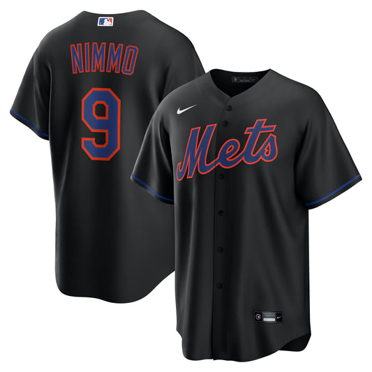 New York Mets Brandon Nimmo Nike Black Alternate Replica Jersey