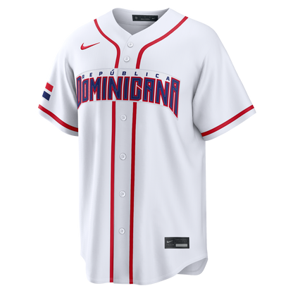 Dominican Republic Baseball Nike White 2026 World Baseball Classic Home Stadium Jersey
