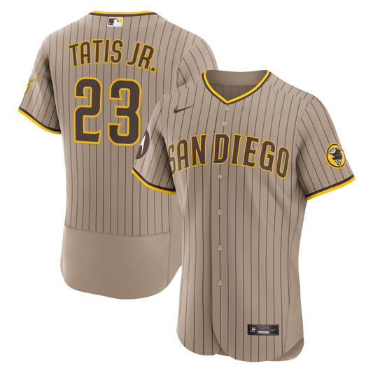 San Diego Padres Fernando Tatis Jr. Nike Sand Alternate Authentic Sponsor Patch Jersey