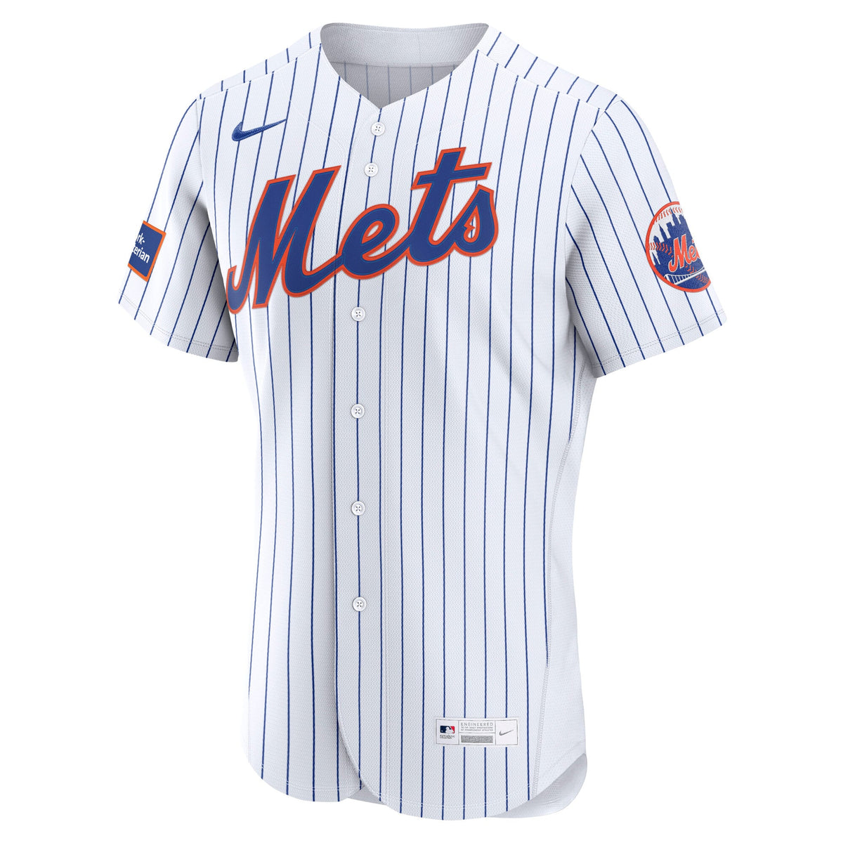 New York Mets Nike Black Alternate Sponsor Patch Authentic Jersey
