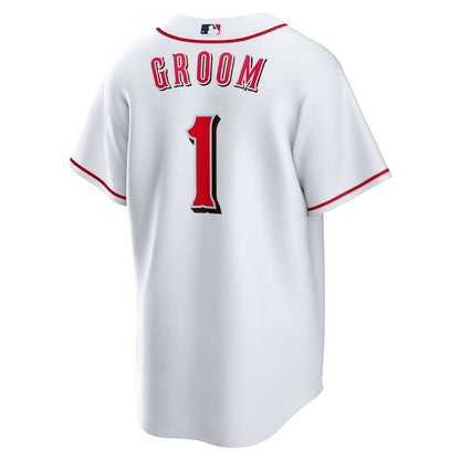 Cincinnati Reds Nike White #1 Groom Home Replica Jersey