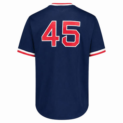 Boston Red Sox Pedro Martinez Mitchell & Ness Navy Big & Tall Cooperstown Mesh Batting Practice Jersey