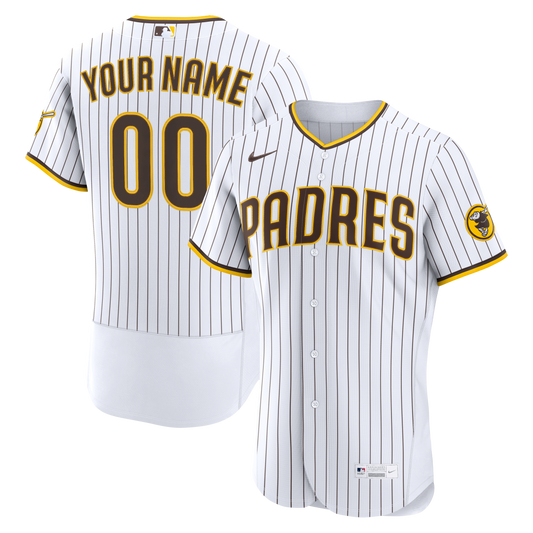 San Diego Padres Nike White Home Authentic Custom Jersey