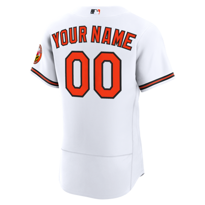 Baltimore Orioles Nike White Home Authentic Custom Jersey