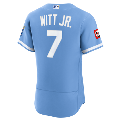 Kansas City Royals Bobby Witt Jr. Nike Light Blue Alternate Authentic Sponsor Patch Jersey