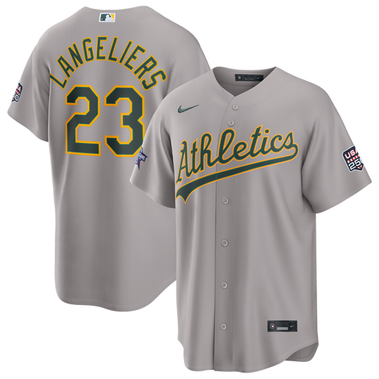 2026 All-Star Game Athletics Shea Langeliers Nike Gray Replica Jersey