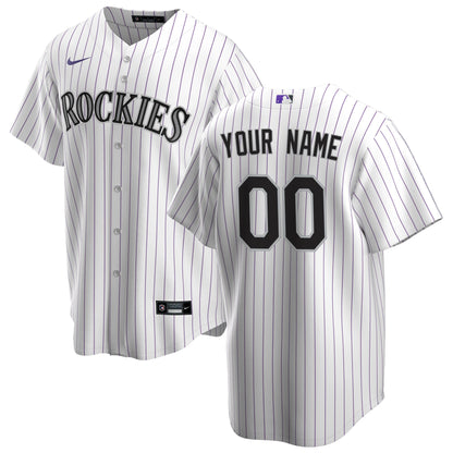 Colorado Rockies Nike White Home Replica Custom Jersey