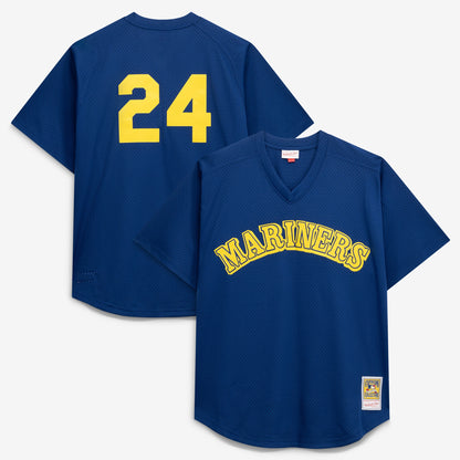 Seattle Mariners Ken Griffey Jr. Mitchell & Ness Royal Big & Tall Cooperstown Collection Mesh Batting Practice Jersey