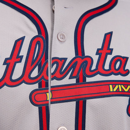 Atlanta Braves Ozzie Albies Nike Gray Road Limited Player Jersey