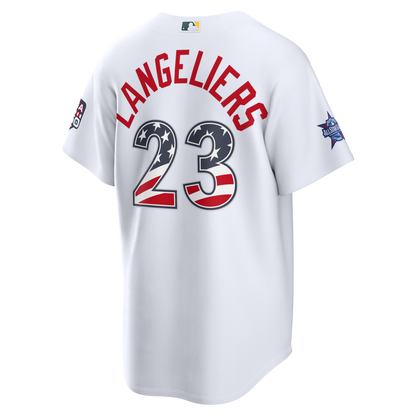 2026 All-Star Edition Stars & Stripes Athletics Shea Langeliers Nike White Stadium Jersey