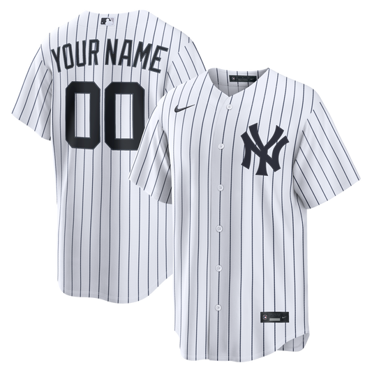 New York Yankees Nike White Home Replica Custom Jersey