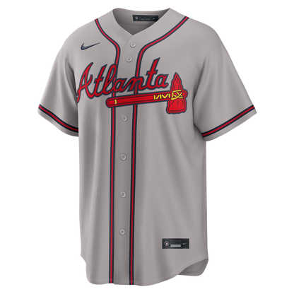 Atlanta Braves Ronald Acuña Jr. Nike Gray Road Replica Jersey