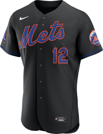 New York Mets Francisco Lindor Nike White Home Authentic Sponsor Patch Jersey