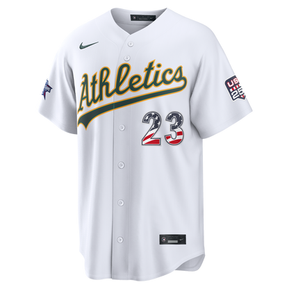 2026 All-Star Edition Stars & Stripes Athletics Shea Langeliers Nike White Stadium Jersey