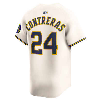 Milwaukee Brewers William Contreras Nike Cream Home Limited Player Jersey
