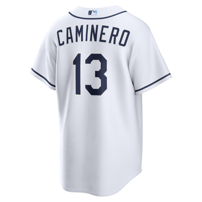 Tampa Bay Rays Junior Caminero Nike White Home Replica Jersey