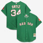 Boston Red Sox David Ortiz Mitchell & Ness Red Cooperstown Collection Mesh Batting Practice Button-Up Jersey