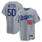Los Angeles Dodgers Mookie Betts Nike Gray Stadium Jersey