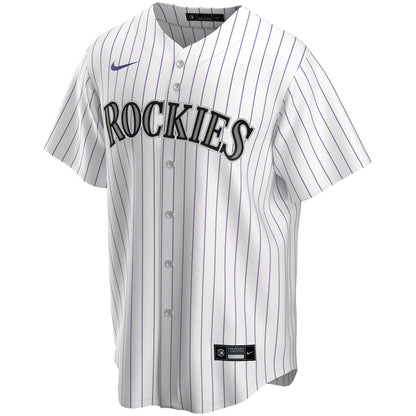Colorado Rockies Nike White Home Replica Custom Jersey