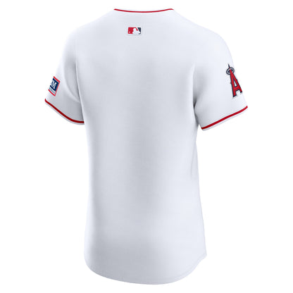 Los Angeles Angels Nike White Home Elite Patch Jersey