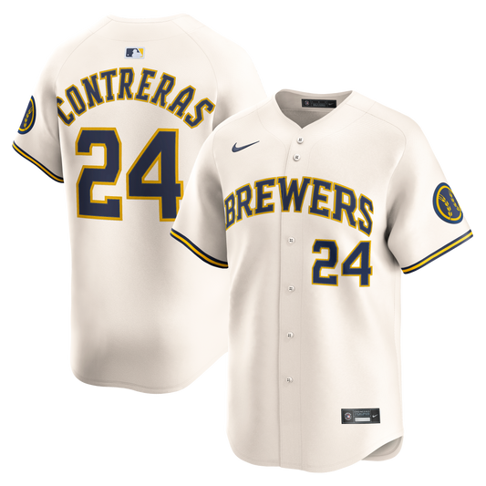Milwaukee Brewers William Contreras Nike Cream Home Limited Player Jersey
