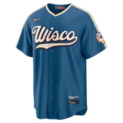 Milwaukee Brewers Nike Mineral Blue 2026 City Connect Stadium Jersey