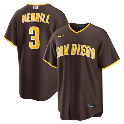San Diego Padres Jackson Merrill Nike Sand Alternate Replica Jersey