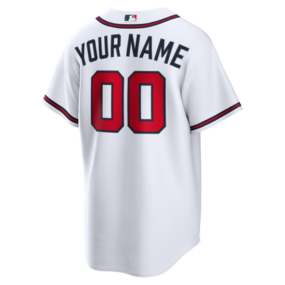 Atlanta Braves Nike White Home Stadium Custom Jersey